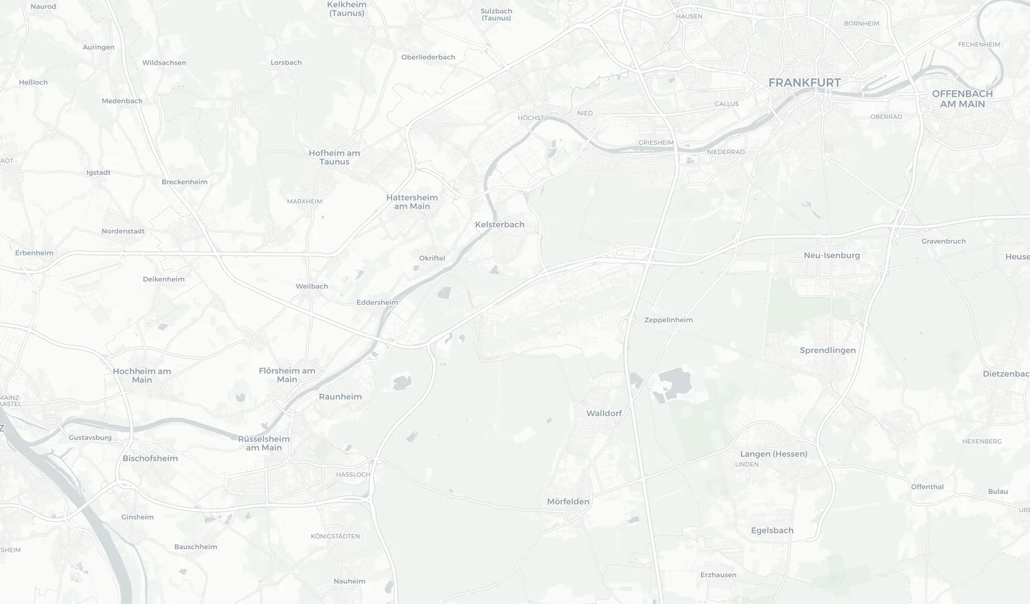 Anfahrtsroute zum Campingplatz Camping Weisel in Bauschheim aus Richtung Frankfurt