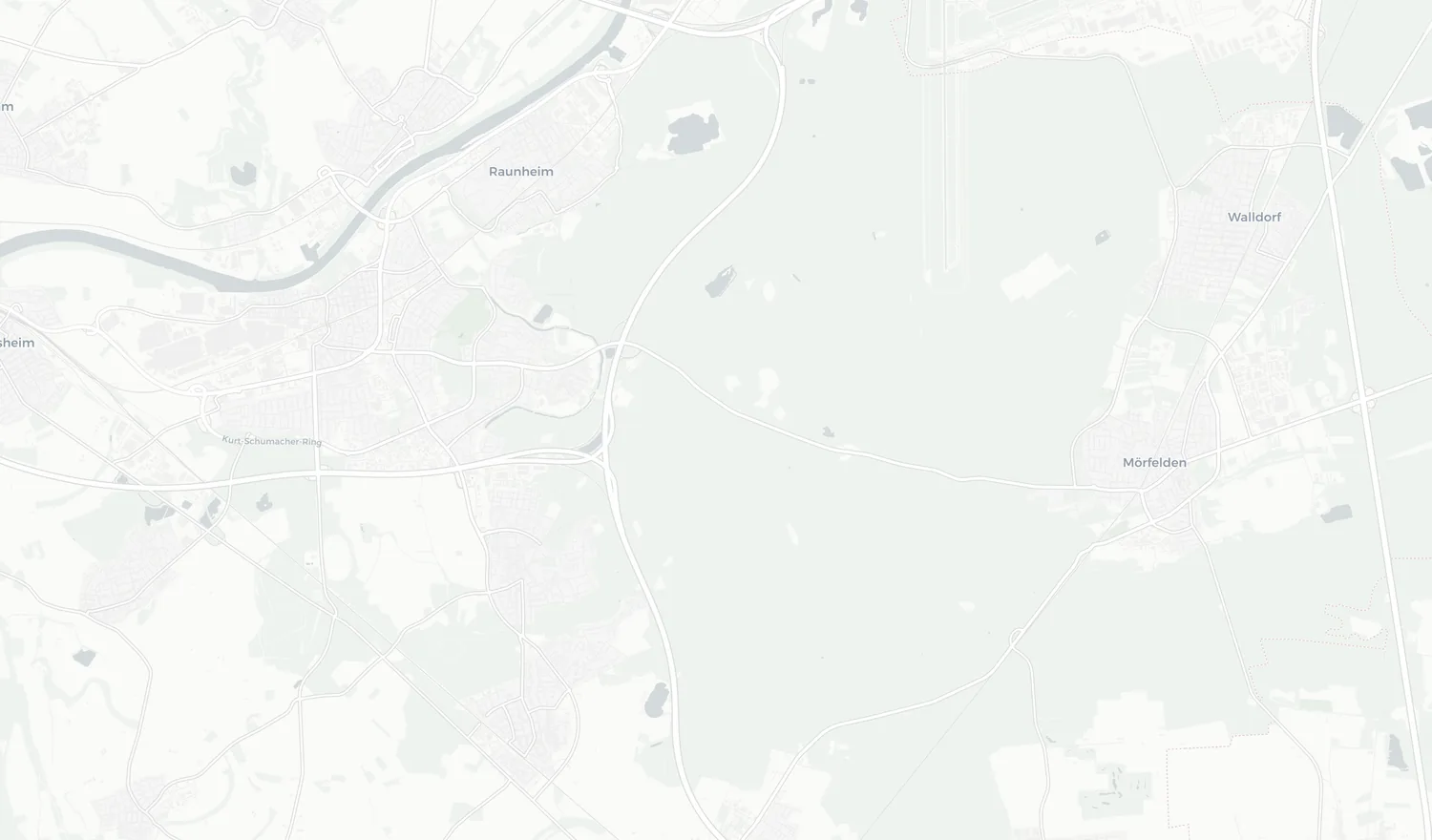 Anfahrtsroute zum Campingplatz Camping Weisel in Bauschheim aus Richtung Mörfelden-Walldorf