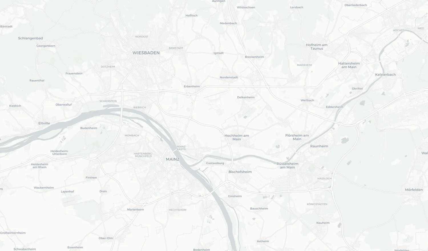 Anfahrtsroute zum Campingplatz Camping Weisel in Bauschheim aus Richtung Wiesbaden